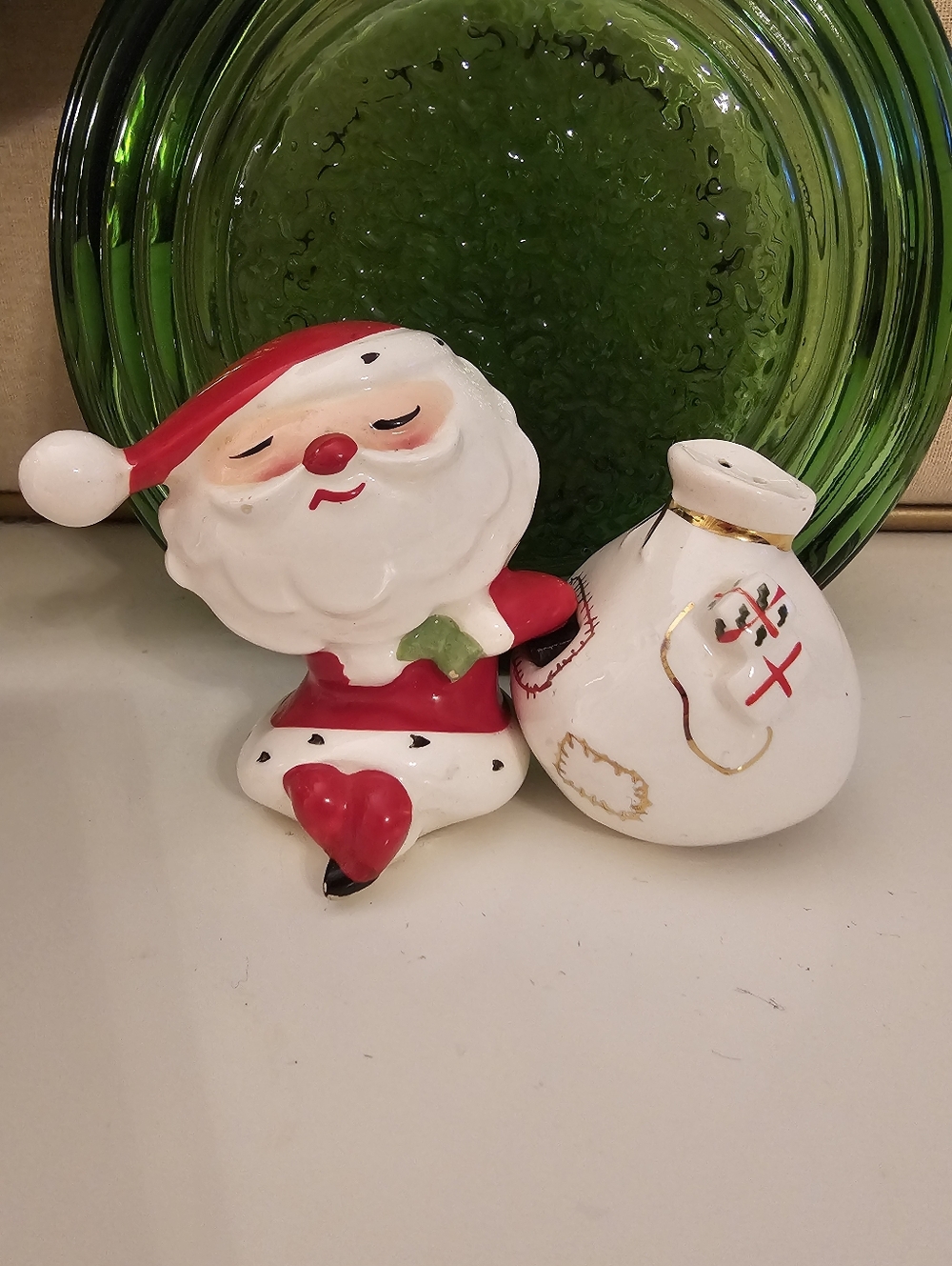 Vintage Holt Howard Christmas Santa & Bag Salt & Pepper Shaker Set 1959 - Picture 2 of 16